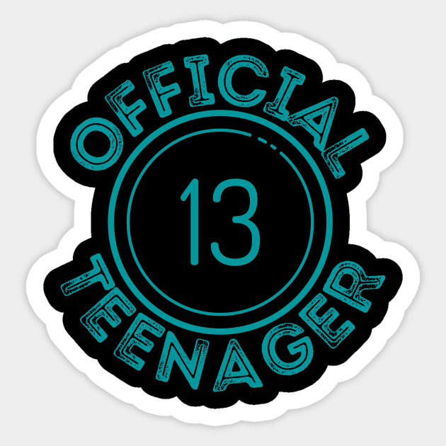 13 Official Teenager Distressed Font Sticker by nathalieaynie